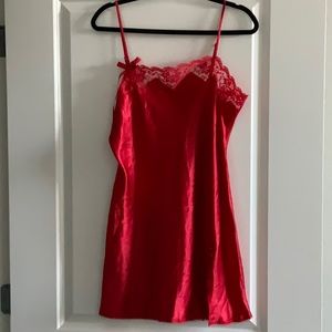 Victoria Secret Red Slip Dress